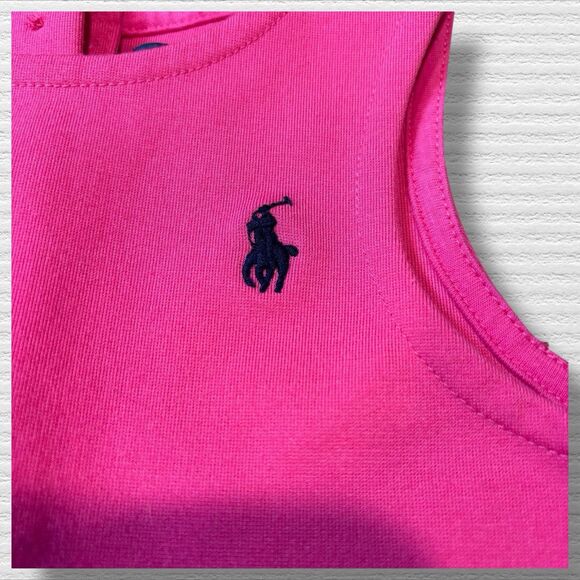 Polo Ralph Lauren Girls Dress 2/2T Pink Sleeveless Drop Waist Fit Flare - Picture 2 of 6
